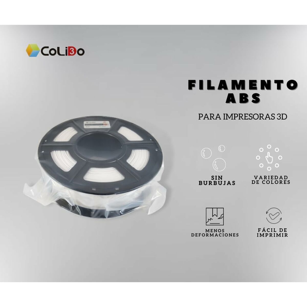 Bobina de Filamento CoLiDo COL3D-LCD163B Negro